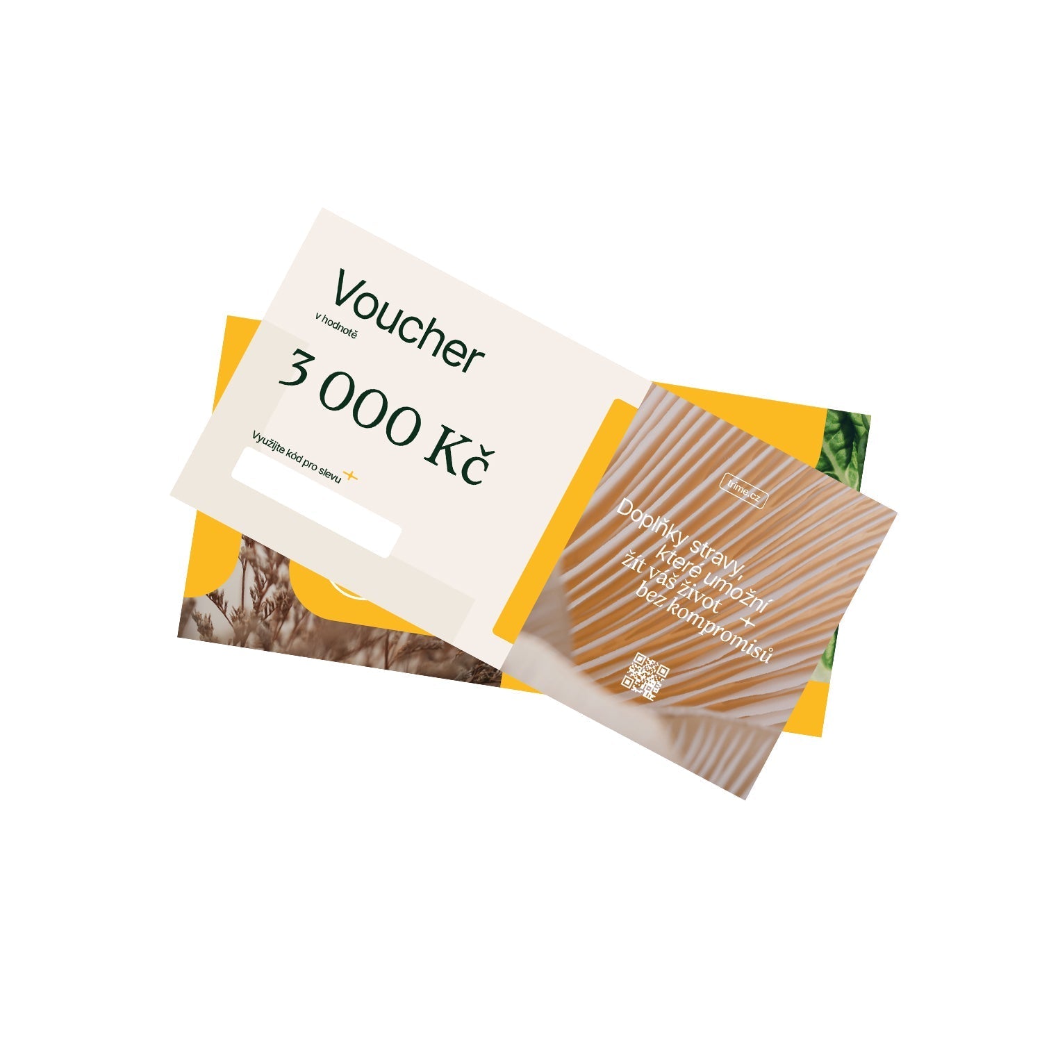 Elektronický dárkový voucher s unikátním kódem na libovolné produkty, platný 1 rok