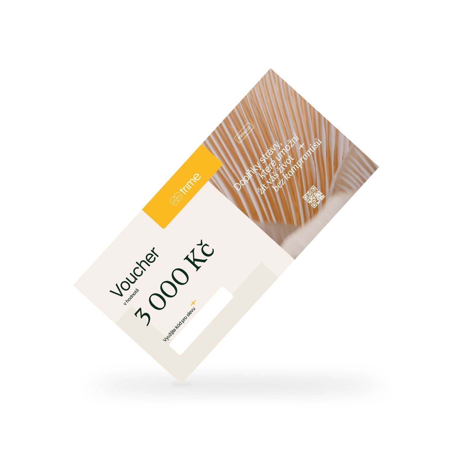 Elektronický dárkový voucher s unikátním kódem a platností 1 rok na produkty z nabídky