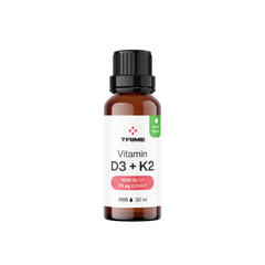 Vitamín D3 + K2, 1000 IU D3 / 25μg K2-MK7