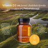 Vitamín D3 2000 IU z mořské řasy Algae pro imunitu, zdravé zuby a kosti, veganský bez GMO