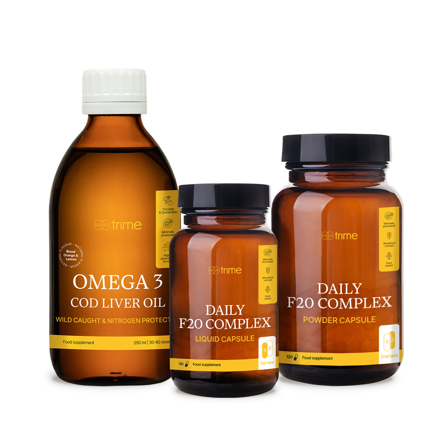 Multivitamin Daily F20 Complex s omega-3 pro 2 měsíční esenciální suplementaci vitamínů a minerálů