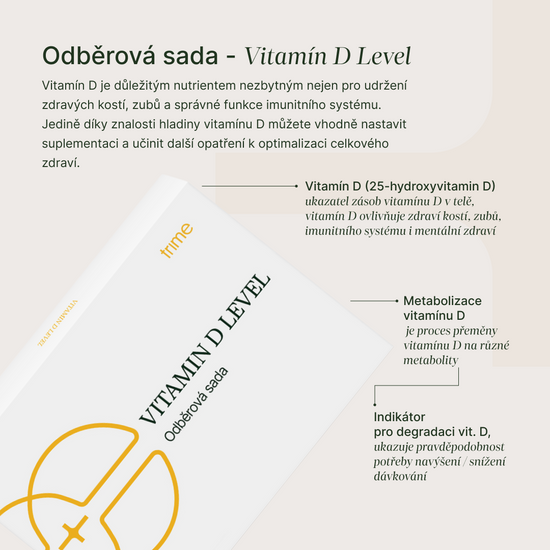 Jednorázová odběrová sada pro měření hladiny vitamínu D v krvi z pohodlí domova