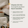 Lahvička vitamínu D3 + K2 s bio kokosovým MCT olejem pro imunitu a zdraví kostí