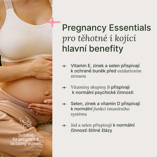 Benefity multivitamínu pro těhotné Preganancy Essentials