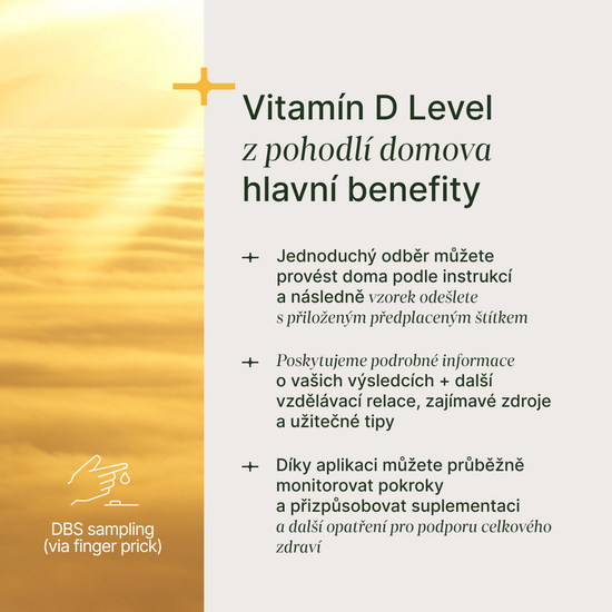 Jednorázová odběrová sada pro měření vitamínu D z kapky krve doma