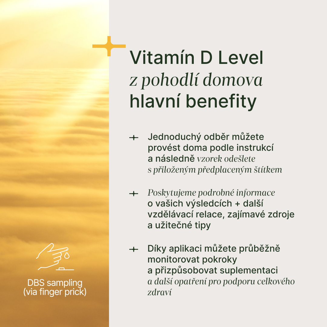 Jednorázová odběrová sada pro měření vitamínu D z kapky krve doma