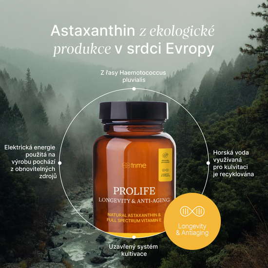 Dvousložková antioxidační směs s vitamínem E a bio Astaxanthinem pro ochranu buněk