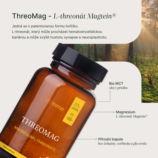 ThreoMag hořčík L-threonát kapsle pro podporu kognitivních funkcí a paměti