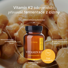 Vitamín K2-MK7 120 µg z přirozené fermentace cizrny pro zdraví kostí, zubů a srdce, čisté bez GMO a konzervantů