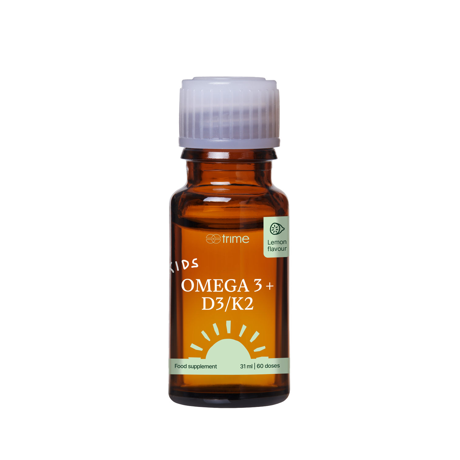 Dětské kapky Kids Omega 3 + D3/K2 s omega-3 DHA EPA pro zdravý vývoj, podporu imunity a zraku.
