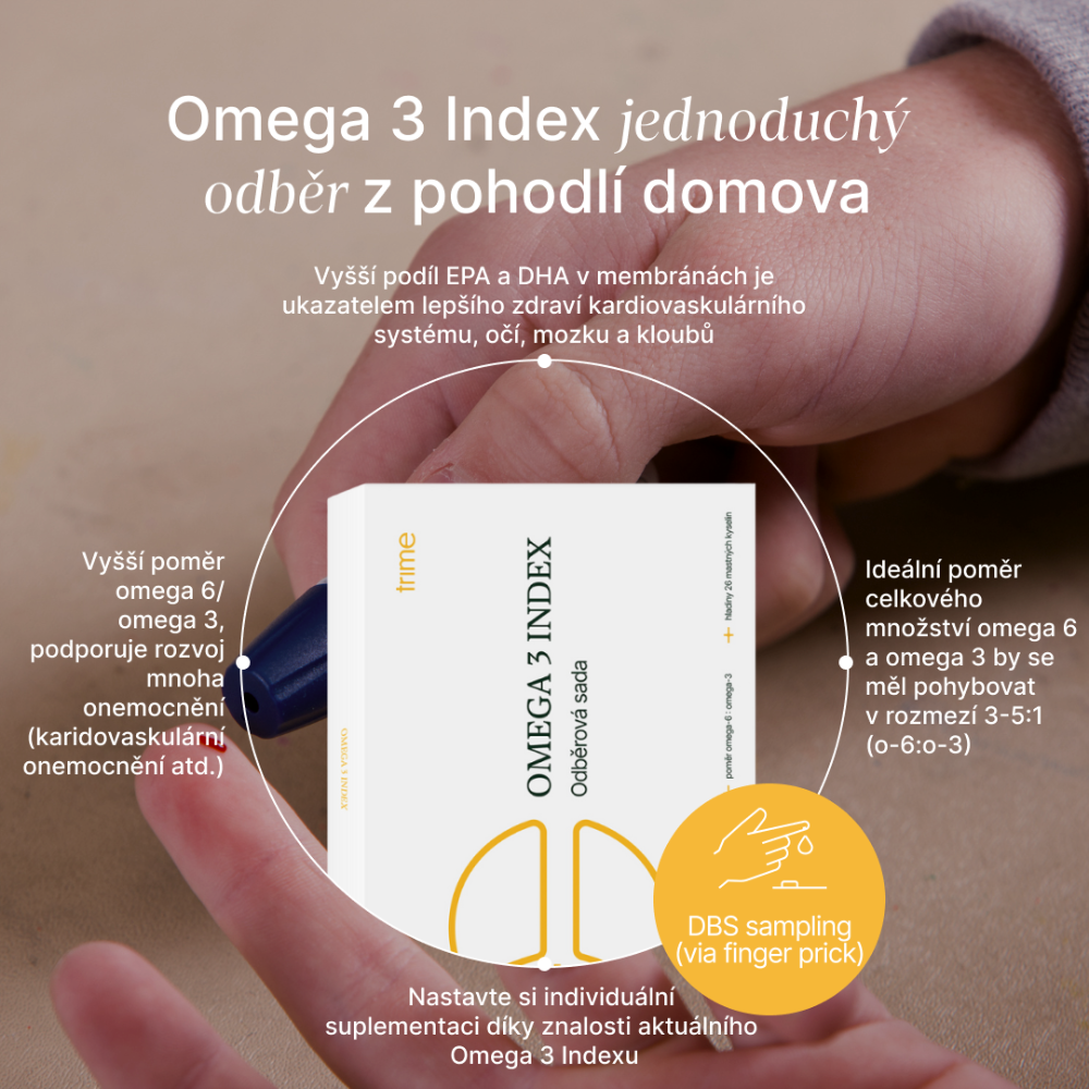 Odběrová sada Omega 3 Index pro domácí test krevní kapky s přehledem mastných kyselin