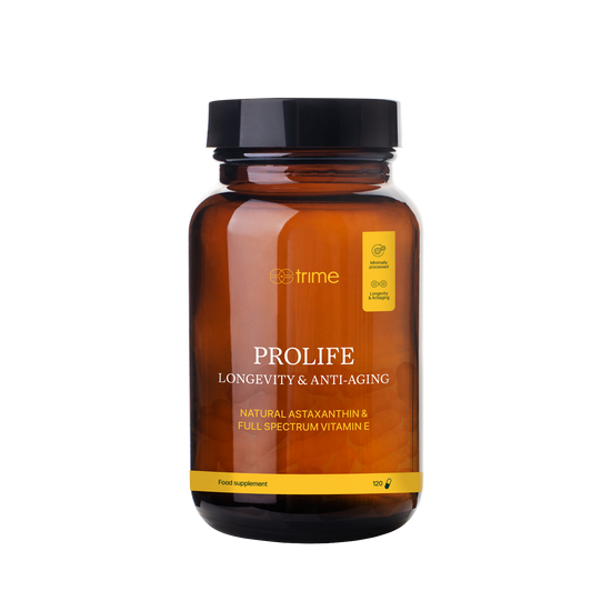 Dvousložková antioxidační směs s vitamínem E a bio Astaxanthinem pro ochranu buněk a dlouhověkost