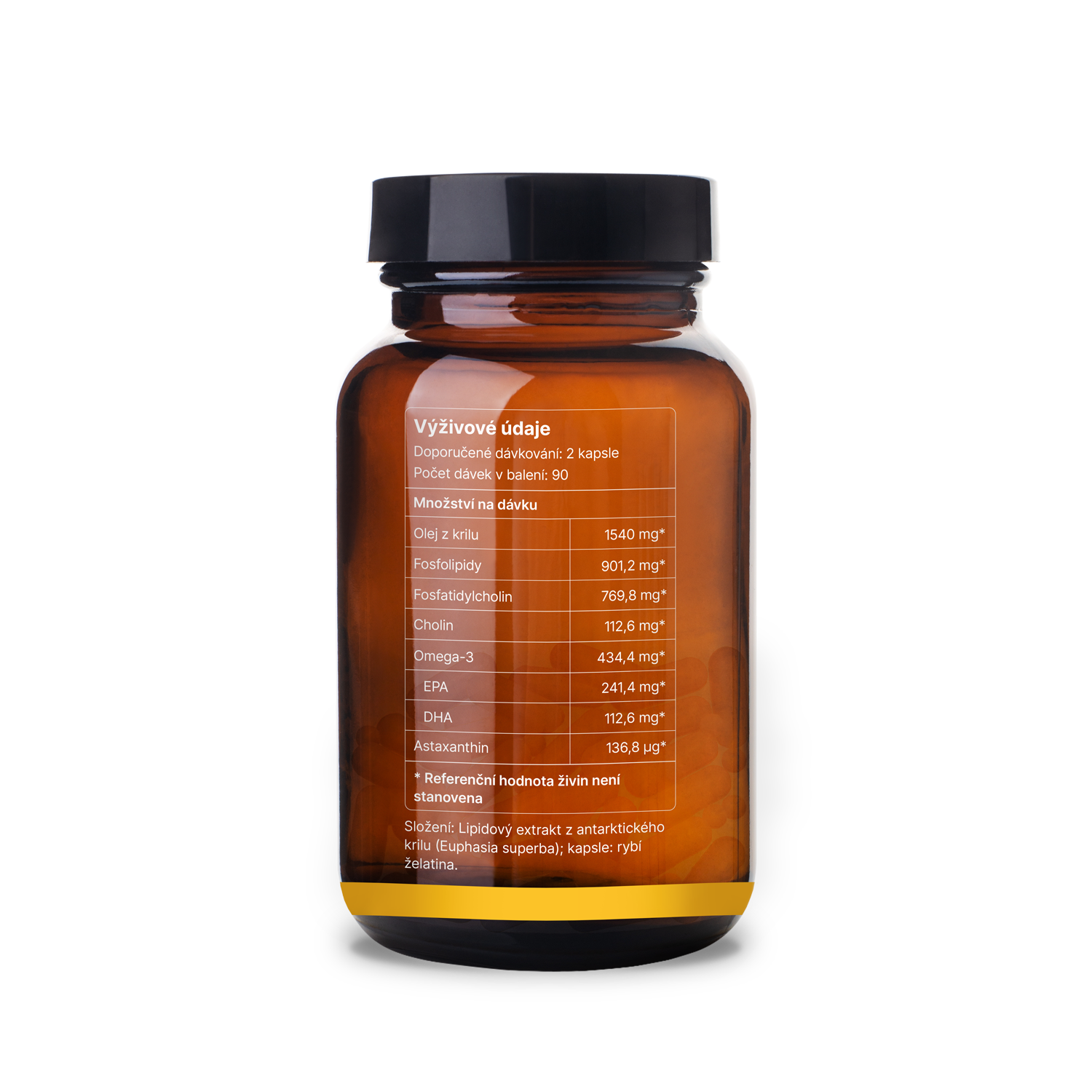 Krill Oil+ kapsle z antarktického krilu bohaté na omega-3 EPA, DHA a astaxanthin z udržitelného rybolovu