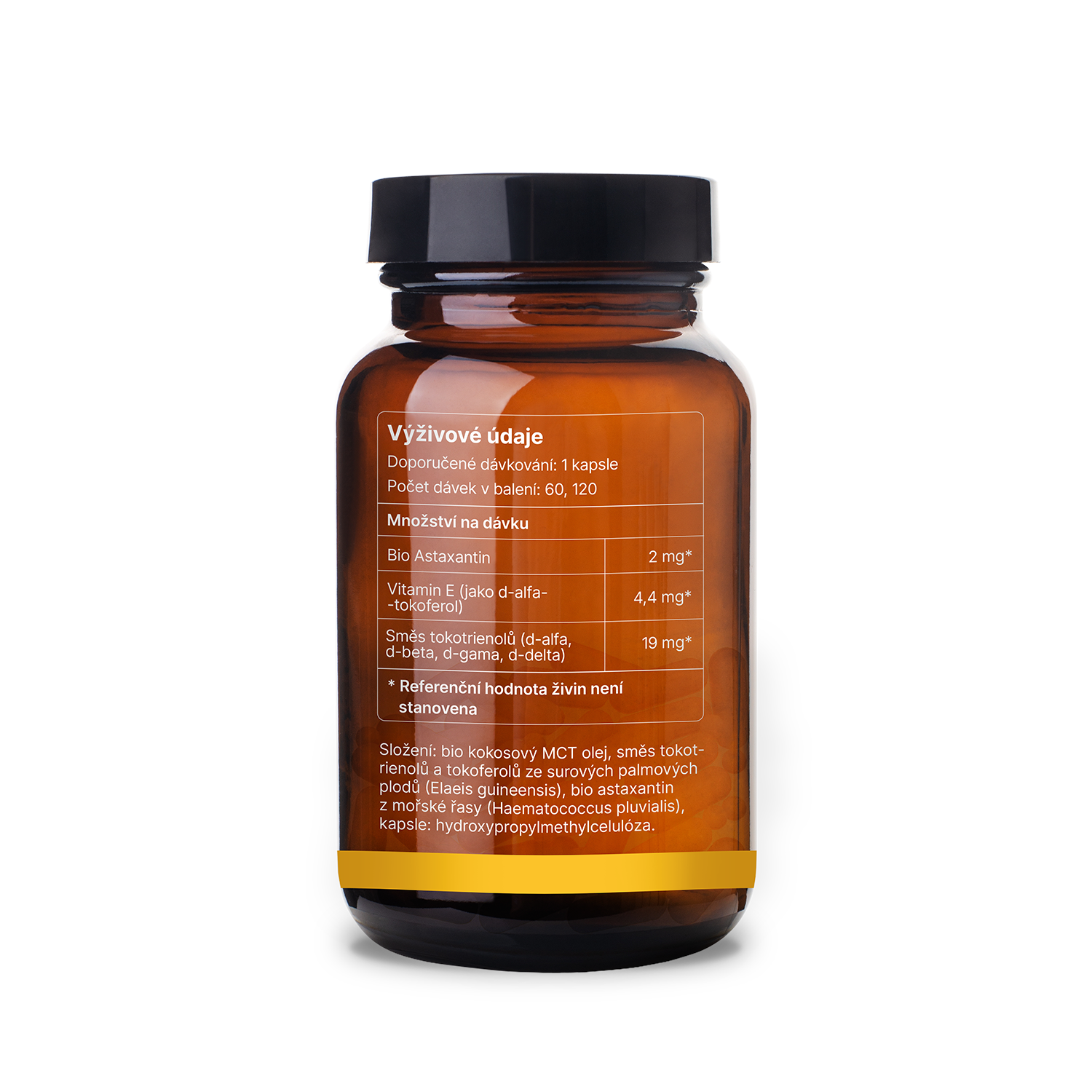 Dvousložková antioxidační směs s vitamínem E a bio Astaxanthinem v kapslích bez želatiny