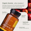 Organická Acerola 100% mrazem sušený prášek bohatý na vitamín C bez přidaných aditiv BIO kapsle